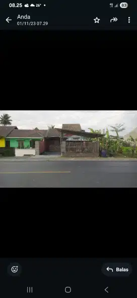 Dijual rumah pinggir jalan nasional