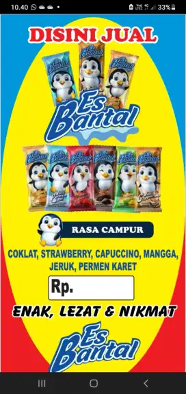paket usaha es bantal modal kecil untung besar