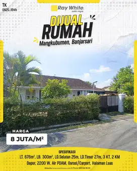 Dijual Rumah dengan Halaman Luas di Mangkubumen, Laweyan, Surakarta