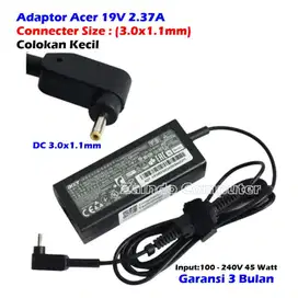 BEKAS-  ADAPTOR Acer 19V 2.37A 3.0 x 1.1mm A314-22 dan lain-lain