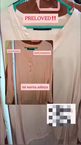 preloved kemeja cewek merk connexion
