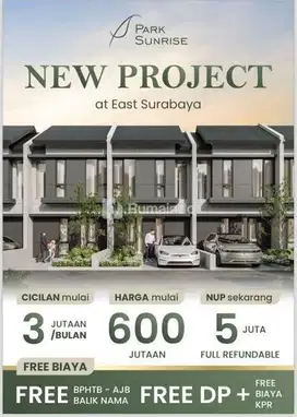 dijual rumah rungkut park sunrise new type