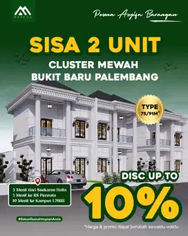 perumahan komersil di bukit palembang dengan fasilitas lengkap