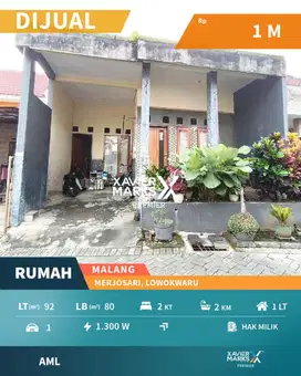 Dijual Rumah Akses Mudah Dekat Kampus di Merjosari Malang