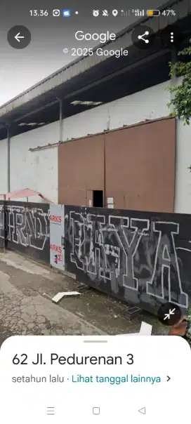 Di sewakan gudang lt 550m lb 400m lokasi desa gunung Sindur