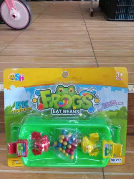 mainan anak frog eat beans