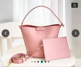 Dijual bag Charles & Keith Flora Pink (STYLE : CK2-Flora Pink)