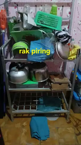 Rak piring susun 3 aluminium