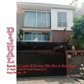 DIJUAL Rumah 2,5 Lantai di Kawasan Elite Citra 6, Blue Ginger - SS