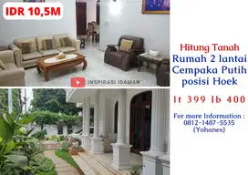 Rumah Cempaka Putih Timur 399mtr posisi Hoek