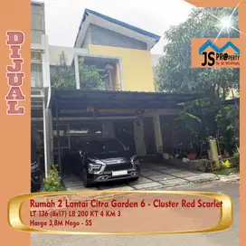DIJUAL Rumah 2 Lantai Citra Garden 6 - Luas 136m2 - SS