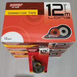 Joyco correction tape CT-522 5mm × 12m long 3 box/3 lusin (36pcs) new.