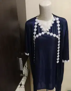 Baju tidur lingerie navy