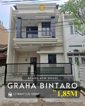Dijual rumah baru 2 lantai desain cantik Cluster Graha Bintaro jaya