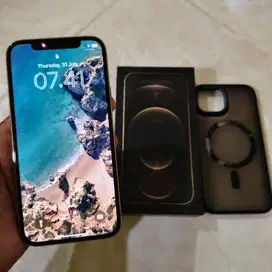 iPhone 12 Pro Gold 256GB 5G Bea Cukai Fulset Normal BH 74 Tarakan