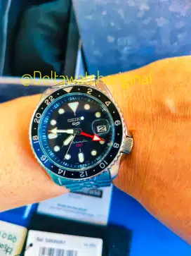 Seiko 5 Sports SSK003K1 SKX GMT Batman Blue Dial Fullset Original