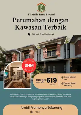 Rumah 2 lantai di kawasan terbaik Cileunyi bandung