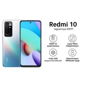 Di jual xiaomi redmi 10 biru 6/128 gb no minus fulset gk ada casan aja