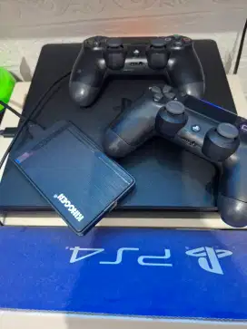 Jual Cepat PS4 Slim 500GB plus memory external 500GB total 1T