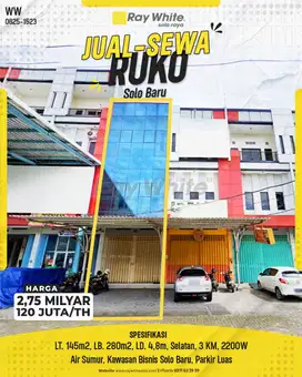 Ruko Jual dan Sewa di Kawasan Bisnis Solo Baru