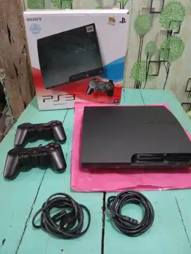 Jual PS 3 SLIM ORI SONY HDD 500GB + FULL SET 2 STICK FULL GAMES