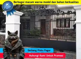 Gerbang Pintu Pagar Ruko Kantor Bank Vila Kontrakan Kosan Industri