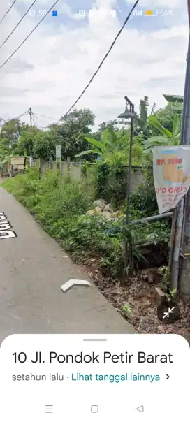 Di sewakan tanah luas 1000 m lokasi pondok petir
