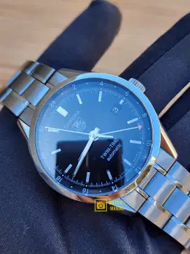 Jam Tangan Luxury Original Tag Heuer Carrera Twin Time Automatic Swiss