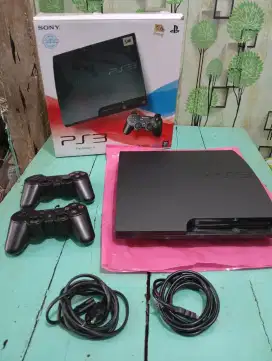 Jual PS 3 SLIM ORI SONY HDD 500GB + FULL SET 2 STICK FULL GAMES