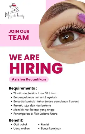 Lowongan kerja eyelash dan nailart