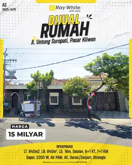 Rumah Dijual Jl. Untung Suropati, Palugunan, Pasar Kliwon, Surakarta