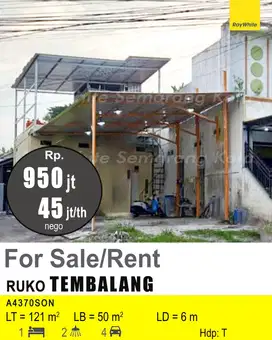 DIJUAL DAN DISEWAKAN RUKO DI TEMBALANG A4370