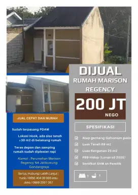 Rumah Murah Dijual Cepat