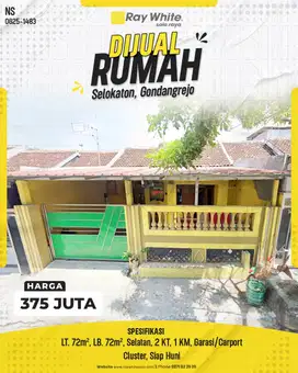 Rumah Siap Huni di Selokaton, Gondangrejo