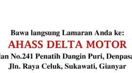 Dicari Mekanik untuk Bengkel AHASS Honda