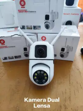 Cctv Wifi Dua Lensa Pantau di HP Jarak Jauh berputar 360 derajat V380