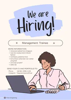 LOWONGAN KERJA MANAGEMENT TRAINE TAS GROSIR IMPORT