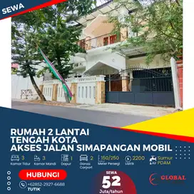 Rumah 2 Lantai di Tengah Kota Lokasi Strategis dan Siap Huni