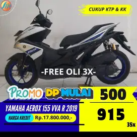 DP CUMA 500RIBU YAMAHA AEROX 155 VVA R 2019 ANGSURAN SANGAT RENDAH