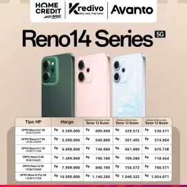 Kredit murah Oppo Reno 14 bunga ringan