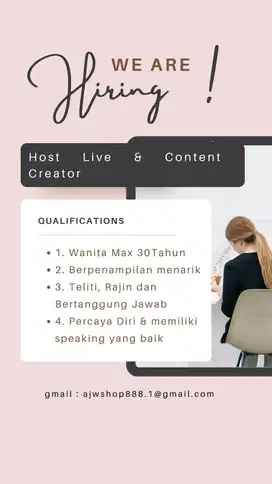 Host Live & Content Creator
