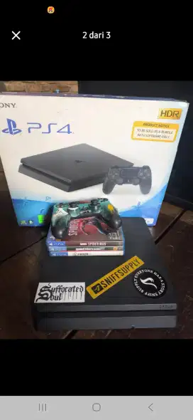 ps4 slim ori hardis 1 tb lengkap dos