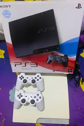 PS3 Sony SuperSlim 500gb kondisi baru + 55 game