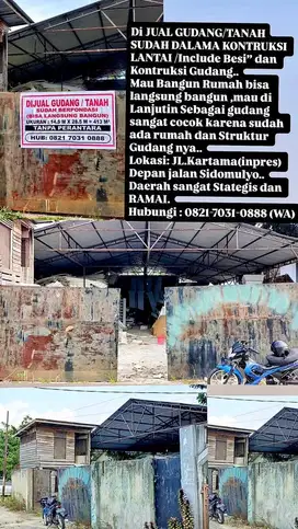 DIJUAL GUDANG/TANAH