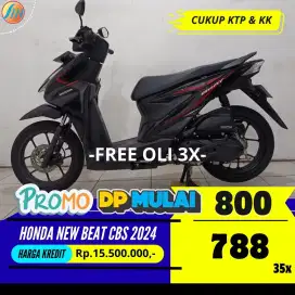 PROMO DP800RIBU HONDA NEW BEAT CBS 2024 SEKEN BERGARANSI CUKUP KTP+KK