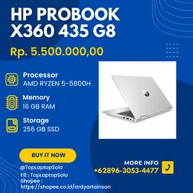 HP PROBOOK X360 435 G8 - AMD RYZEN 5-5600H - RAM 16 GB - SSD 256 GB