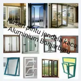 Aluminium kaca kusen pintu jendela