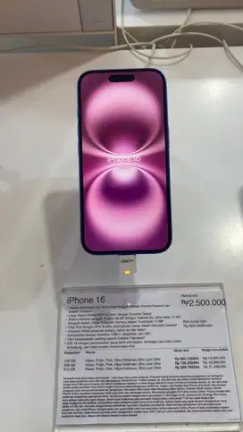 CICILAN IPHONE 16 BUNGA RENDAH S/D 0%