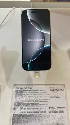 CICILAN IPHONE 16 PRO BUNGA RENDAH S/D 0%