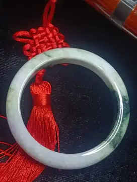 Giok Type A Certified Chuncai Burma Jade Bangle 100% Genuine